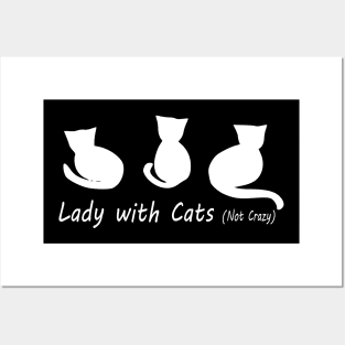 Lady with Cats (Not Crazy) Posters and Art